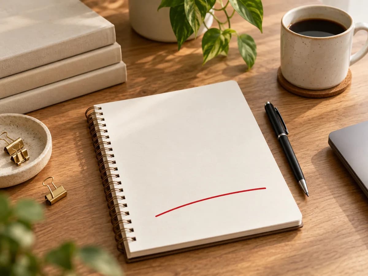 Carnet avec la note : la conclusion se prépare avant le oui